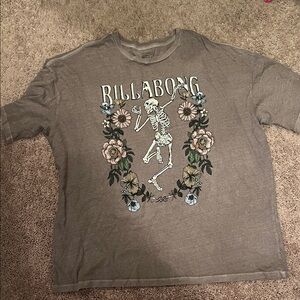 Billabong Kids Tan Skeleton Floral Tee